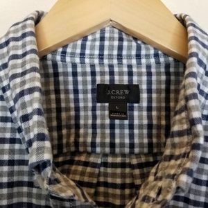 J Crew Gray Blue Plaid Button Down Shirt